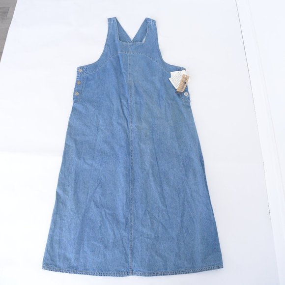 Dresses Vintage Sag Harbor Sport Blue Denim Overall Maxi Dress Xl
